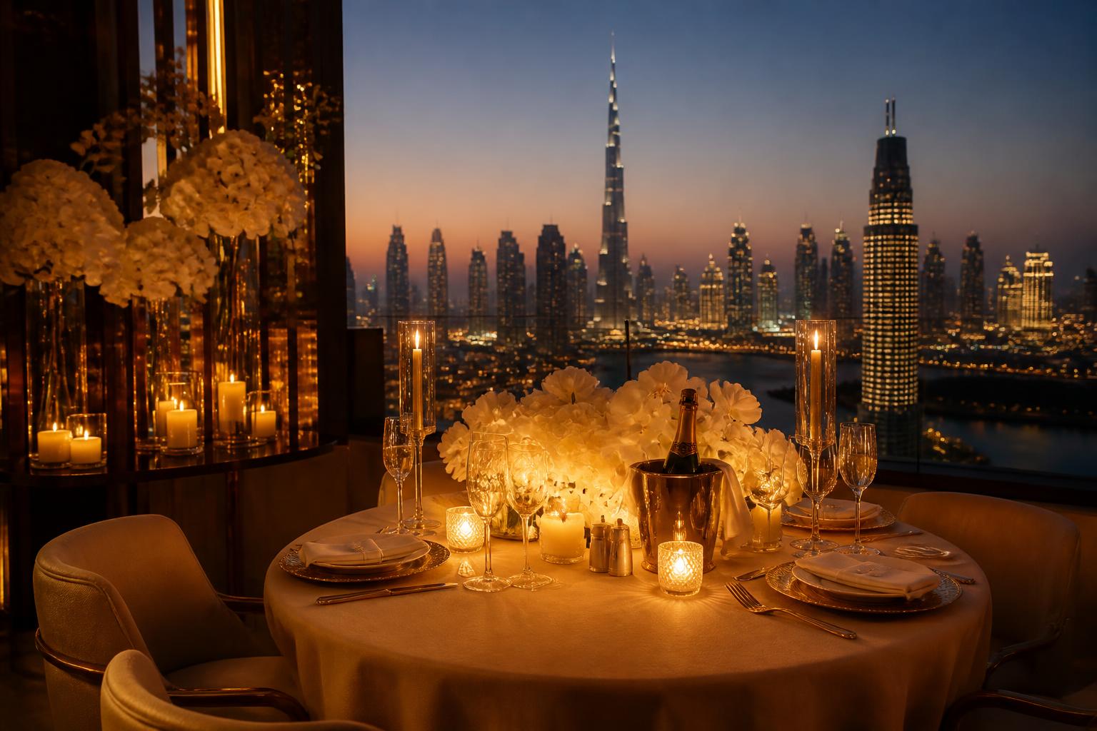 Dîner privé avec vue sur Dubai
