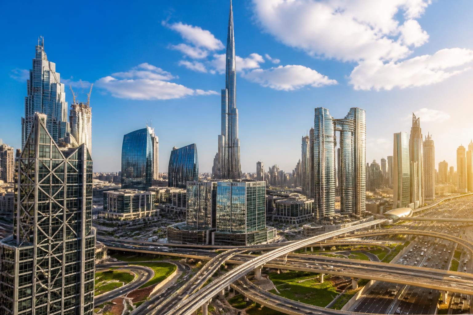 Dubai au coucher du soleil