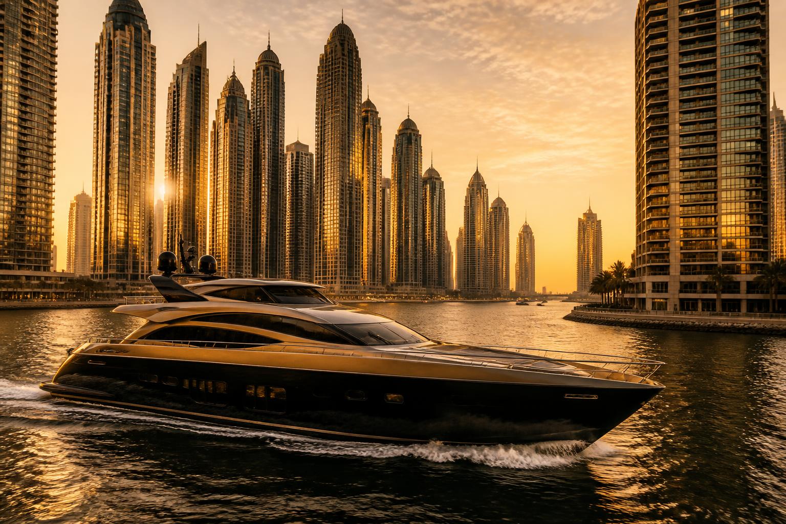Yacht de luxe à Dubai Marina